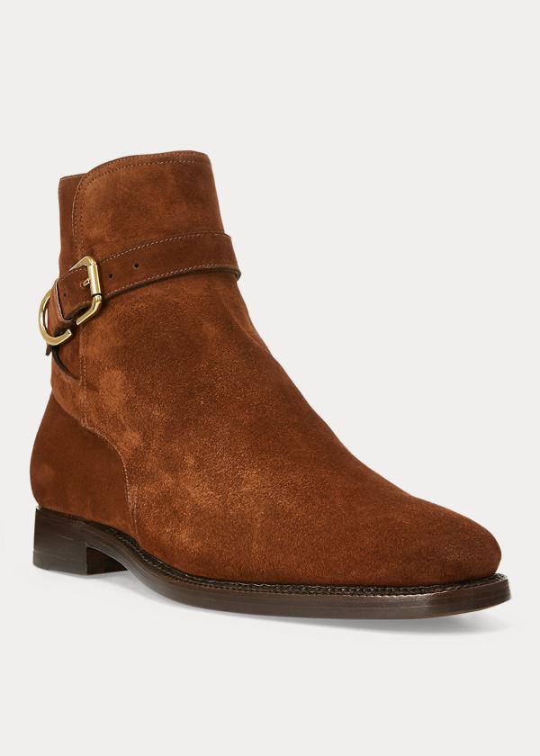 Ralph Lauren Macon Suede Jodhpur Støvler Herre Danmark (XQTZN4869)